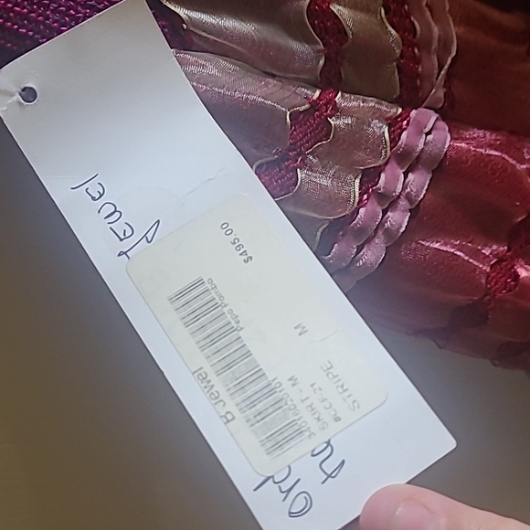 NEW Pepa Pombo Made in Columbia Hand-made Stripe Ribbon Colorful Maxi Skirt,Sz M - Picture 4 of 7